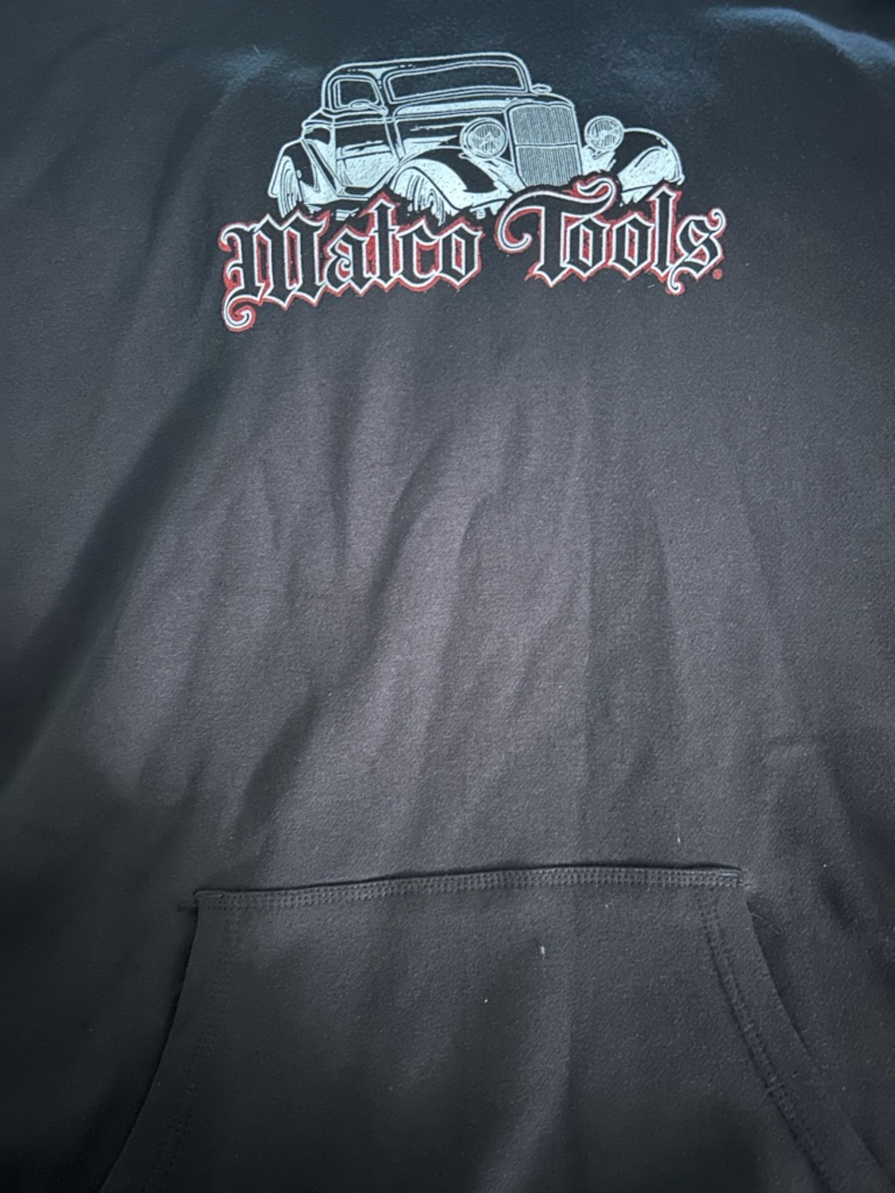 Matco Tools Black Pullover Hoodie with Vintage Car Graphic